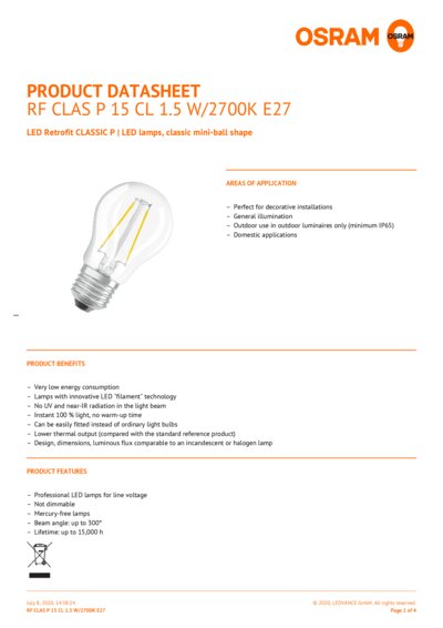 LED Retrofit CLASSIC P