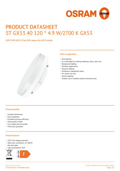 Gx53 osram hot sale